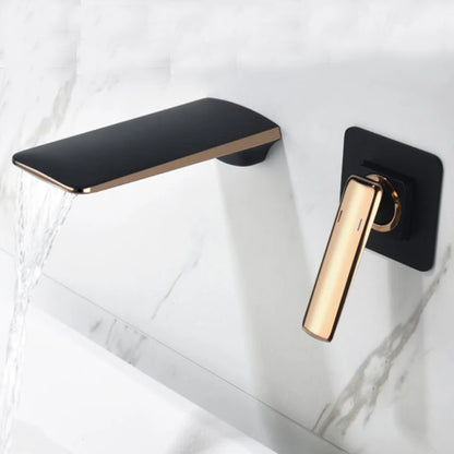 Black Rose Gold Wall Mounted Bathroom Basin Sink