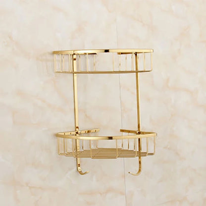 Tuqiu Bathroom Gold Bathroom Shelf Towel Rack Towel