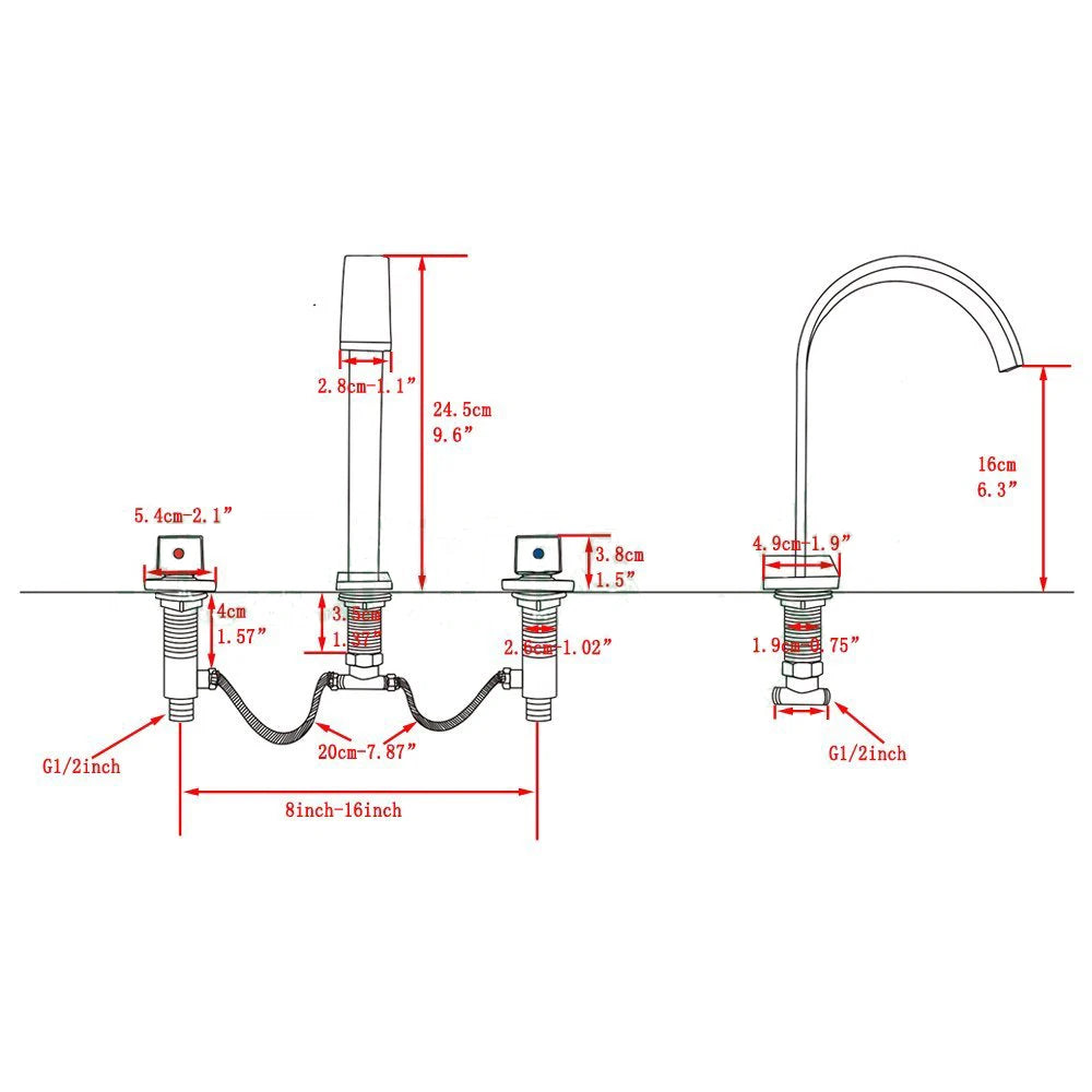 Black Bathroom Basin Faucet Cold Water Mixer Faucets