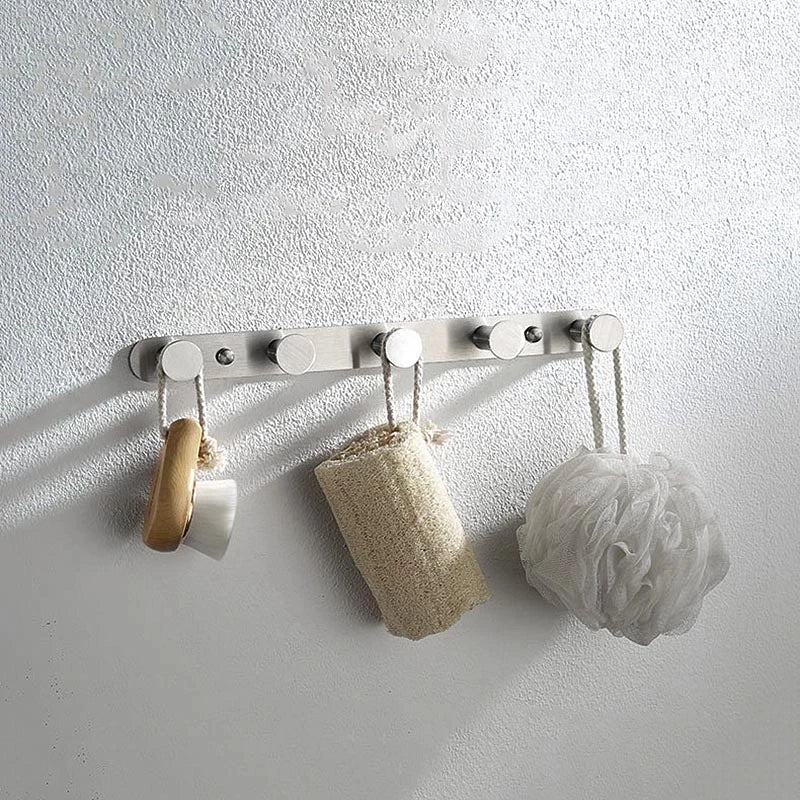 Brushed Gold/White/Matte Black Stainless Steel Hooks Bathroom