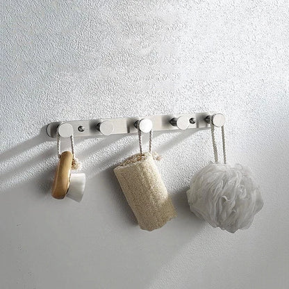 Brushed Gold/White/Matte Black Stainless Steel Hooks Bathroom