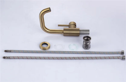 Bathroom Faucet Brushed Gold Bathroom Basin Faucet Cold