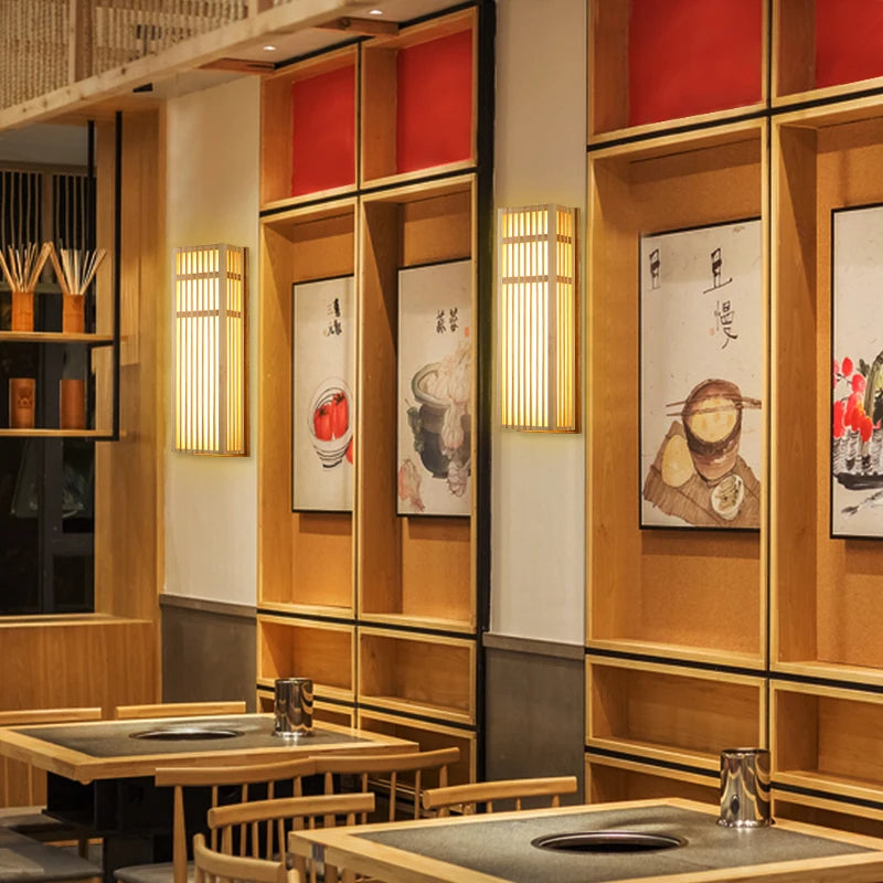 Modern Japanese Wall Lamp Tatami Style Minimalist Wall