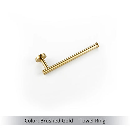 Bathroom Hardware Kit Brushed Stainless Steel Round Wall