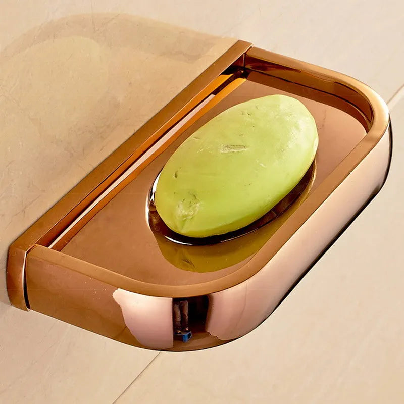 Rose Gold Double Towel Bars Bathroom Towel Ring