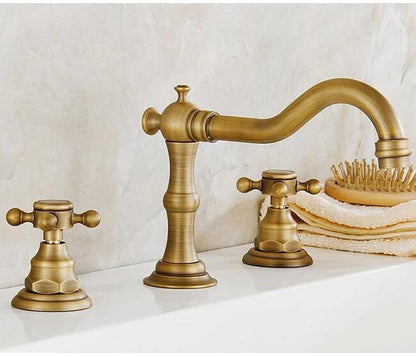 Ellen Antique Bronze Bath Sink Faucet Double Handle