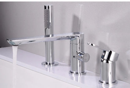 Ellen Bathtub Faucets Holes Black Cold Bath Shower