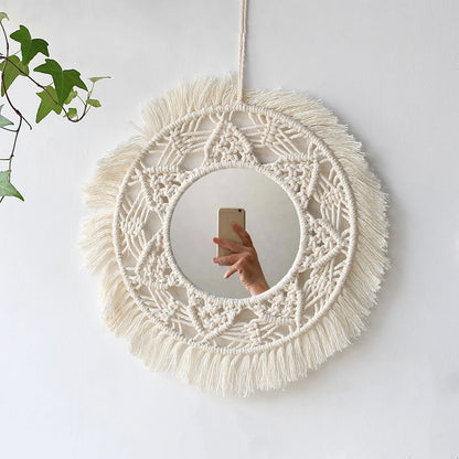Wall Mirror Macrame Decorative Mirrors Boho Decor Wall
