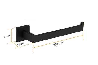 Black Bathroom Stainless Steel Wall Rack Towel Rack