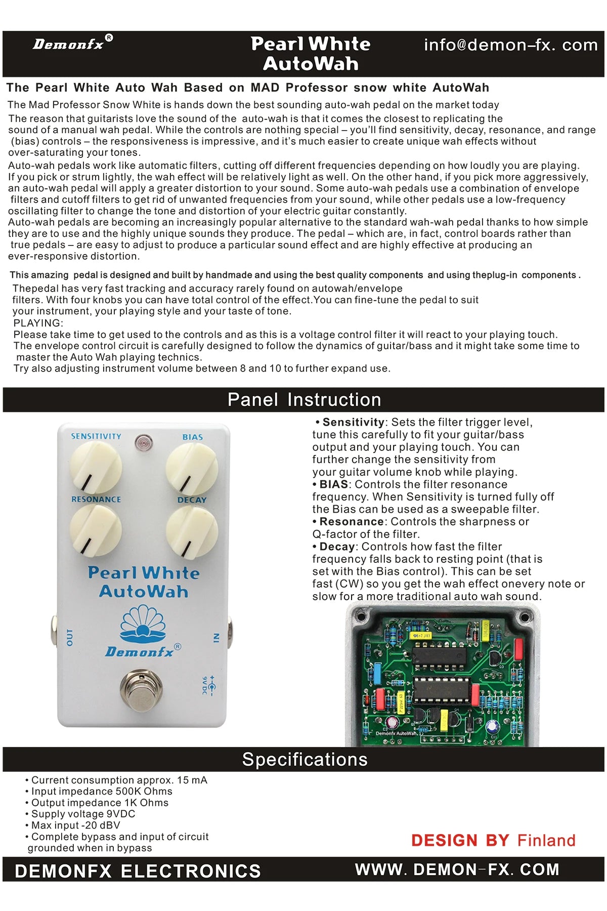 Demonfx Guitar Effect Pedal K-C At-Ds Freedman Be-Odx