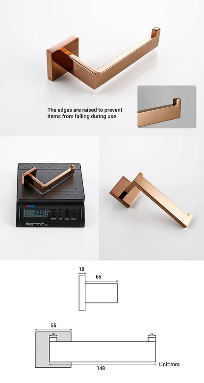Bagnolux Rose Gold Stainless Steel Beautiful Wall Hook