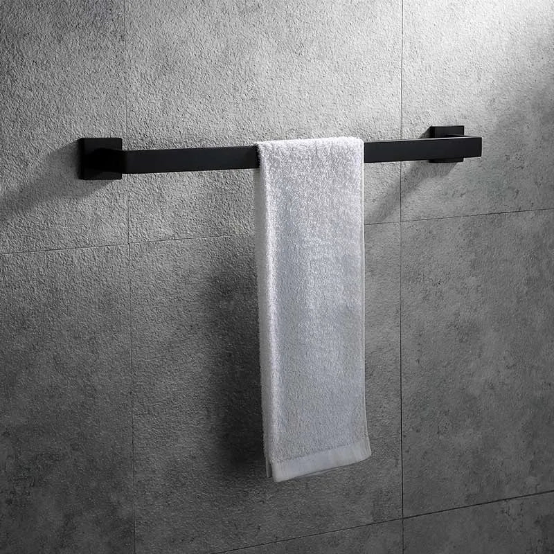 Black Bathroom Stainless Steel Wall Rack Towel Rack