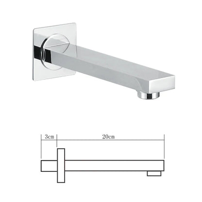 Becola Wall Mounted Faucet Spout Square Round Brass