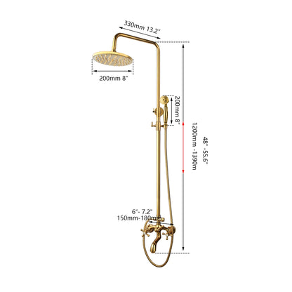 Kemaidi Gold Shower Faucet In Wall Stainless Steel