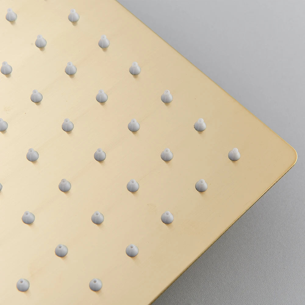 Rozin Brushed Gold Shower Wall Mounted Brass 4-Ways