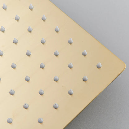 Rozin Brushed Gold Shower Wall Mounted Brass 4-Ways