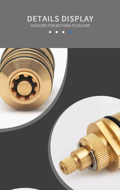 Way Output Thermostatic Brass Shower Faucets Wall Mounted