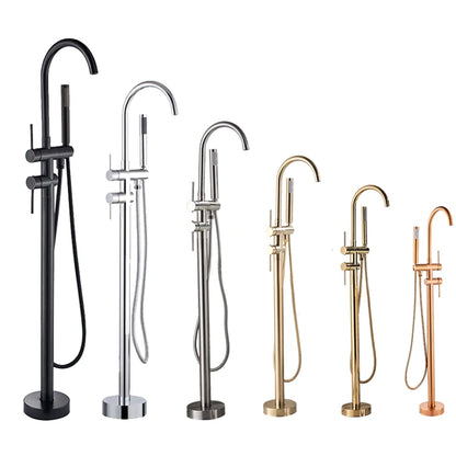 Rozin Black Floor Standing Bathtub Faucet Colors Standing
