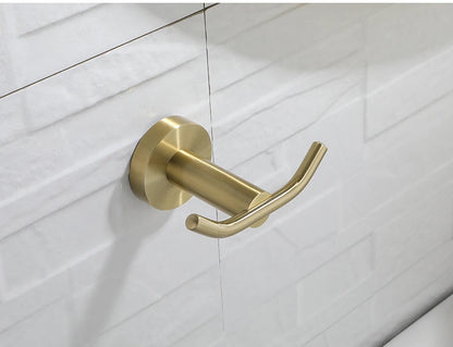 Bathroom Hardware Brushed Gold Toilet Brush Holder Robe