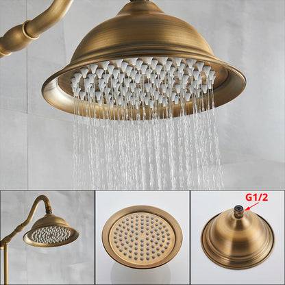 Antique Brass Bathroom Shower Faucet Bath Shower Mixer