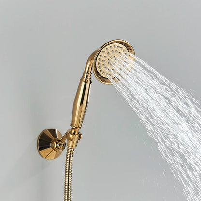 Luxury Golden Bathroom Swan Bathtub Faucet Wall Mounted