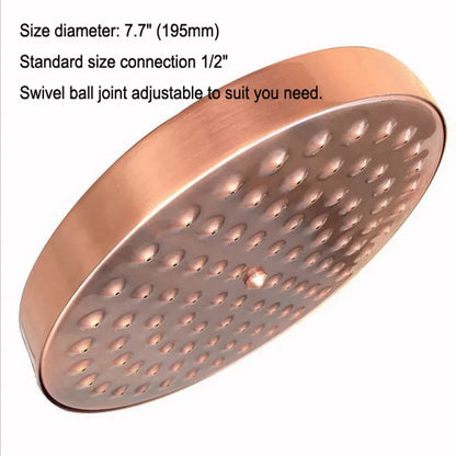 Antique Red Copper Brass Bathroom Rain Shower Head