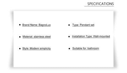 Bathroom Hardware Kit Brushed Stainless Steel Round Wall