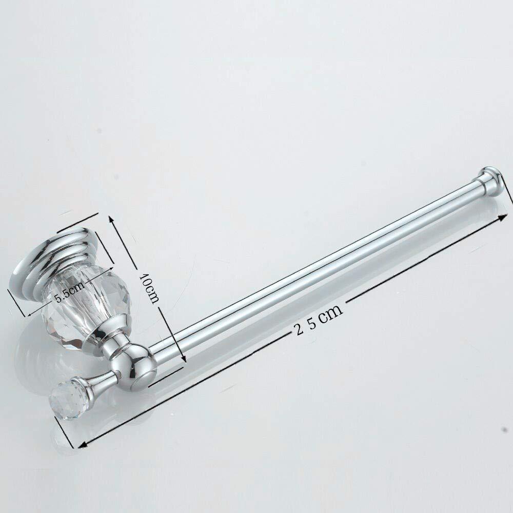 Brass Shower Shelf Toilet Paper Holder Silver Crystal