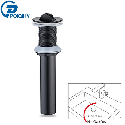 Poiqihy Matte Black Bathroom Lavatory Basin Sink Pop