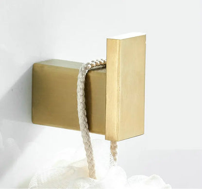 Brush Gold Stainless Steel Clothes Hook Wall Mounted