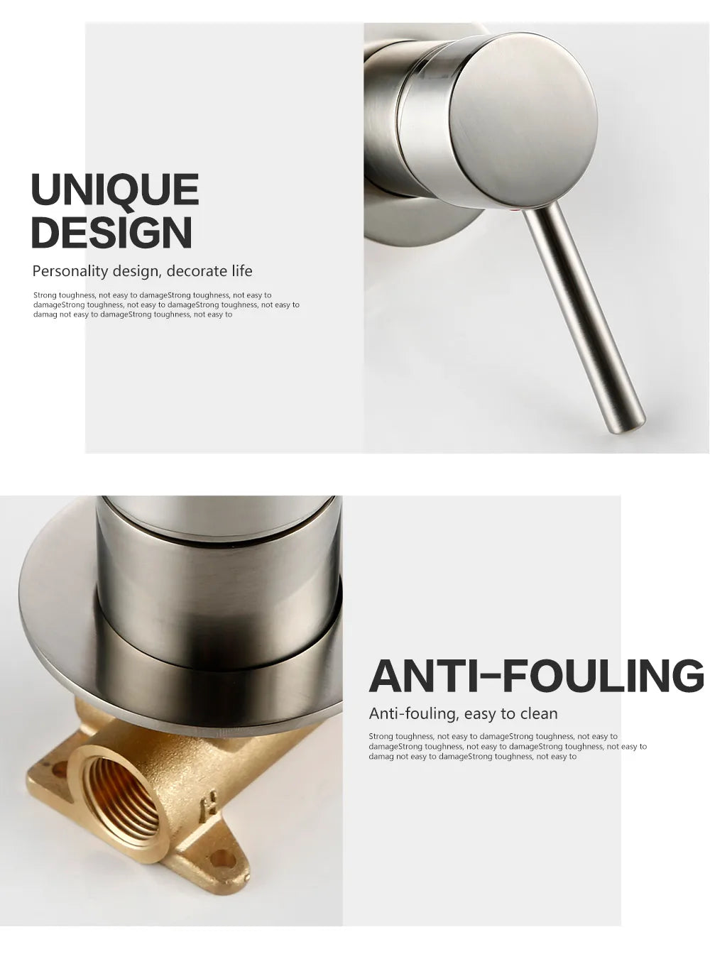 Bagnolux Ronda Stainless Steel Solid Brass Trim Taps