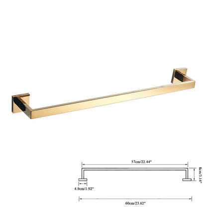 Bathroom Hardware Gold Bathrobe Hook Towel Rail Bar