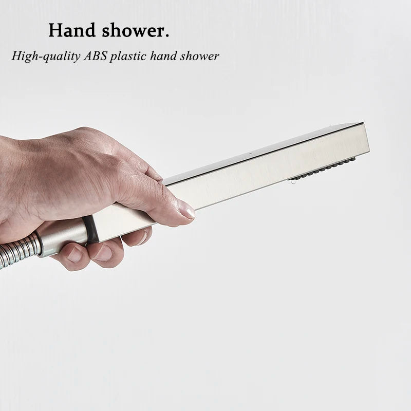 Shbshaimy Golden Floor Bathroom Bathtub Faucet Handshower Cold