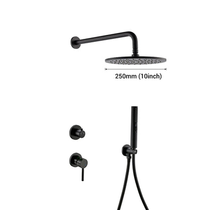 Bathroom Faucet Black Brass Built Installation Rain Shower