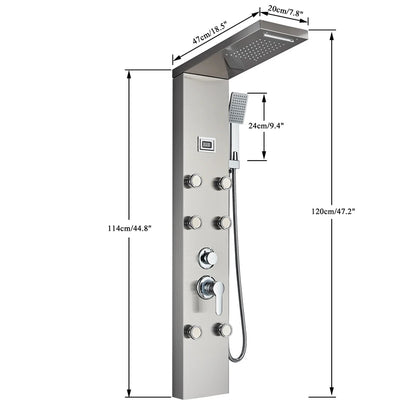 Led Shower Panel Digital Display Shower Faucet System