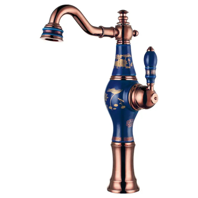 Arrivals Top-Grade Brass Jade Basin Sink Faucet Deck