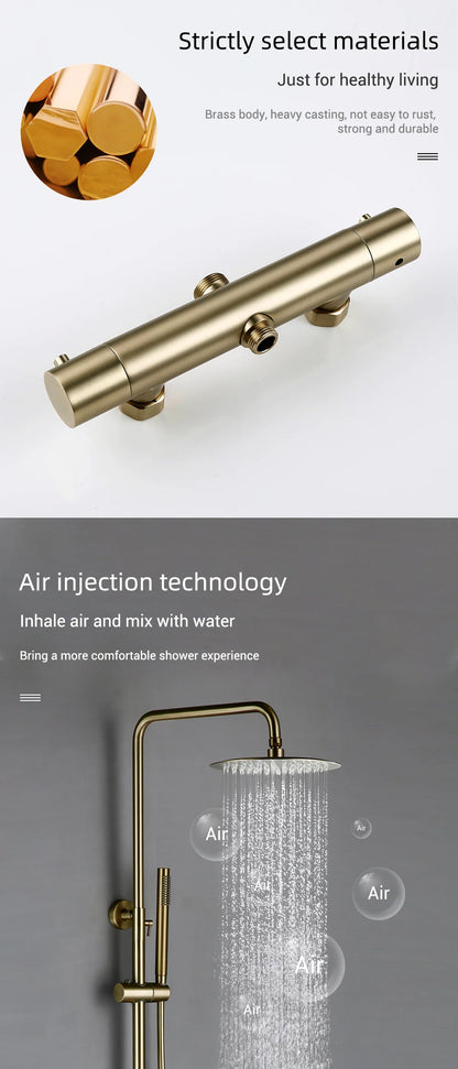 Shower System Thermostatic Shower Faucet Thermostat Bathroom
