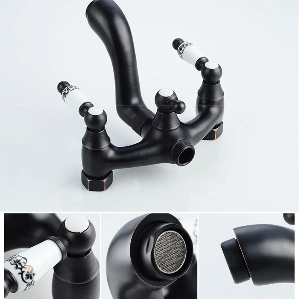 Bathroom Shower Faucet Brass Rainfall Shower Mixer Tap