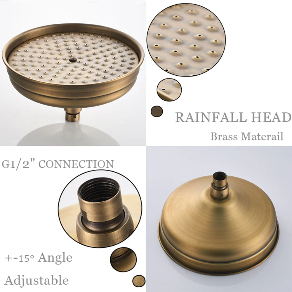 Poiqihy Antique Shower Wall Bathroom Bath Shower Faucet