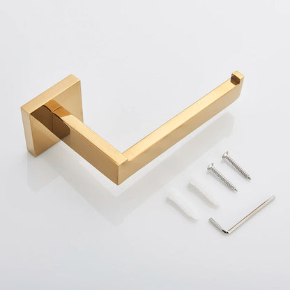 Bathroom Hardware Gold Bathrobe Hook Towel Rail Bar