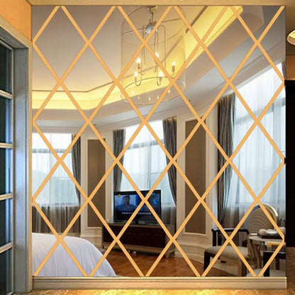 10/17/32/58pcs 3d Mirror Stickers Acrylic Triangles
