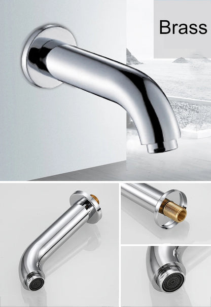 Becola Wall Mounted Faucet Spout Square Round Brass