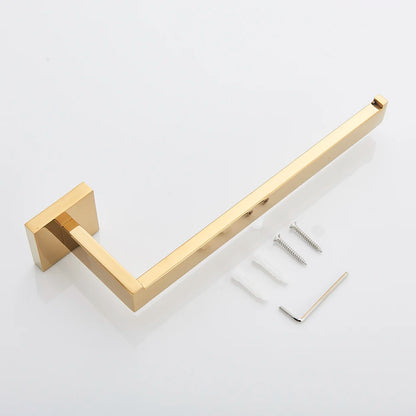 Bathroom Hardware Gold Bathrobe Hook Towel Rail Bar