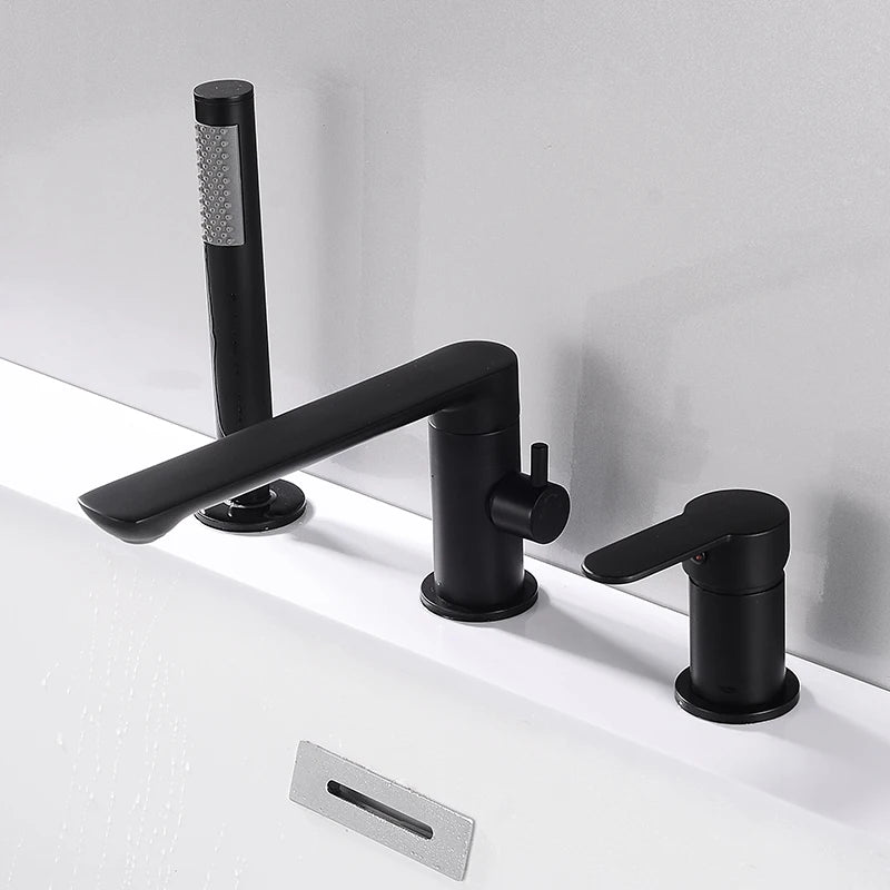Ellen Bathtub Faucets Holes Black Cold Bath Shower