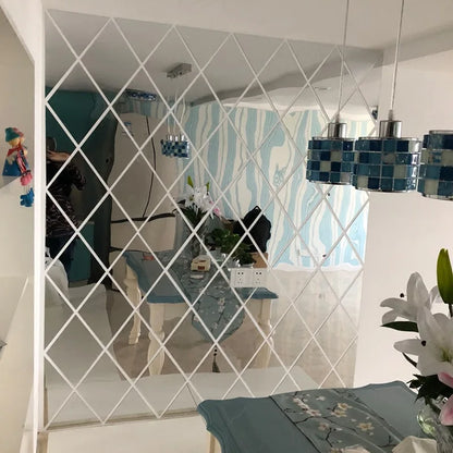 10/17/32/58pcs 3d Mirror Stickers Acrylic Triangles