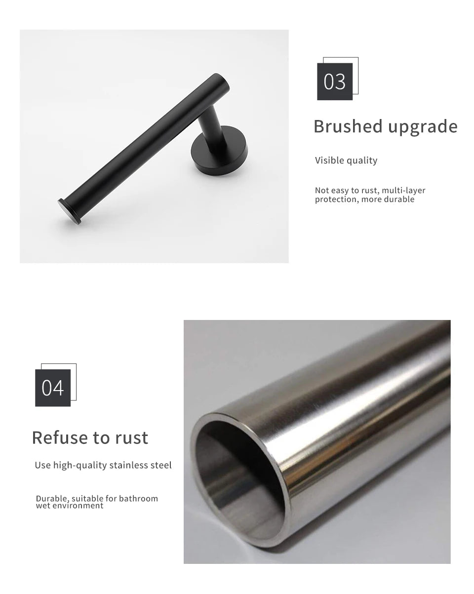 Bathroom Hardware Kit Towel Bar Wall Mount Matt