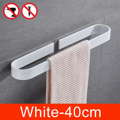 30-50cm Black Bath Towel Holder Bathroom Towel Rack