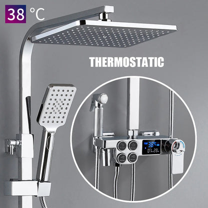 Cold Shower System Bathroom Led Digital Shower Wall