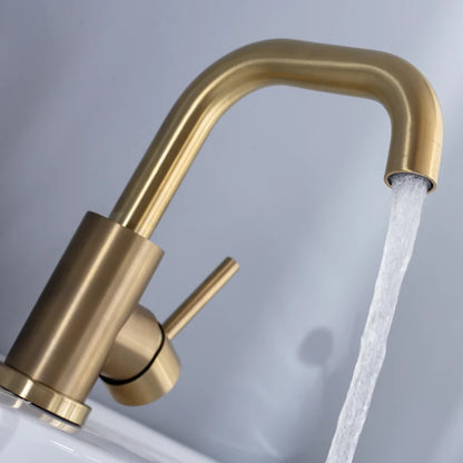 Bathroom Faucet Brushed Gold Bathroom Basin Faucet Cold
