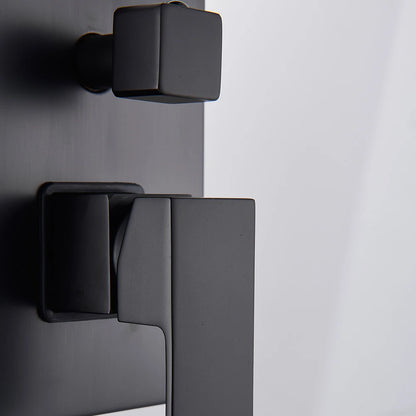 Black Shower Faucets Wall Mounted Rainfall Shower System